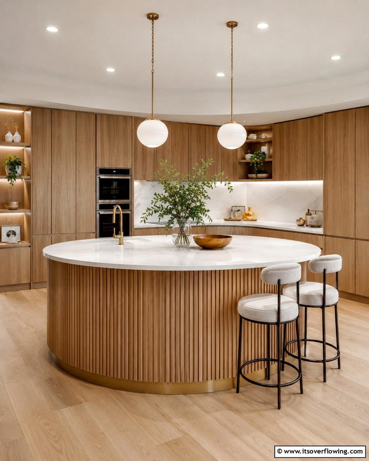 Round Kitchen Islands - 25 Small Kitchen Island Ideas for Compact Spaces