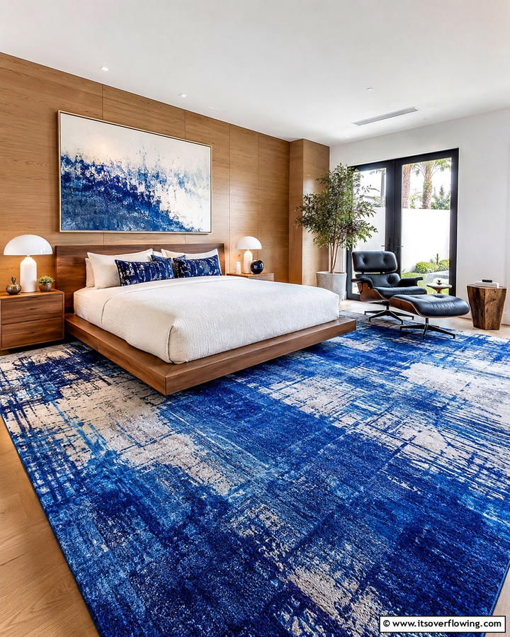 Royal Blue Area Rug - 25 Royal Blue Bedroom Ideas for a Regal Retreat