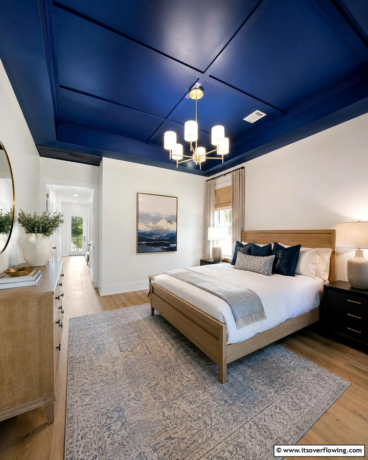 Royal Blue Ceiling - 25 Royal Blue Bedroom Ideas for a Regal Retreat