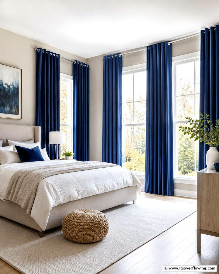 Royal Blue Curtains - 25 Royal Blue Bedroom Ideas for a Regal Retreat