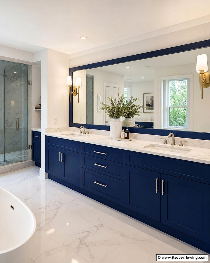 Royal Blue Double Vanity - 25 Stunning Blue Bathroom Vanity Ideas
