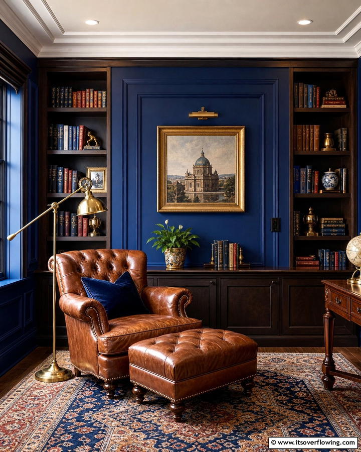 Royal Blue Richness - 20 Blue Accent Wall Ideas- Bold & Beautiful Designs