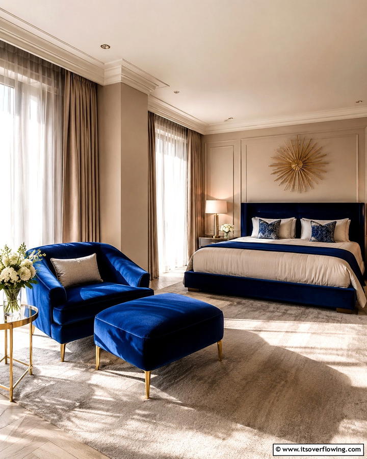 Royal Blue Statement Furniture - 25 Royal Blue Bedroom Ideas for a Regal Retreat