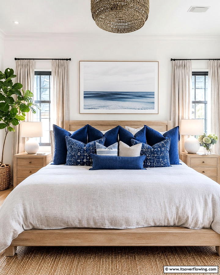 Royal Blue Throw Pillows - 25 Royal Blue Bedroom Ideas for a Regal Retreat