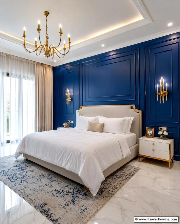 Royal Blue Wall Panels - 25 Royal Blue Bedroom Ideas for a Regal Retreat