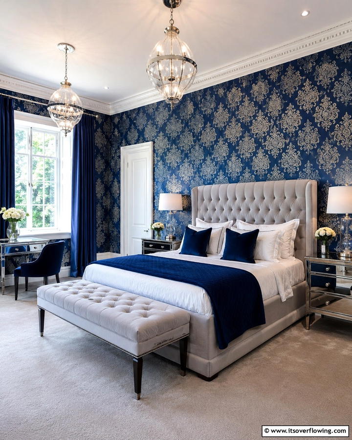 Royal Blue Wallpaper - 25 Royal Blue Bedroom Ideas for a Regal Retreat