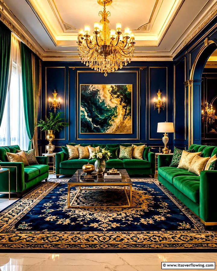 Royal Blue and Jungle Green Luxe - 30 Refreshing Blue and Green Color Combos for Home Decor