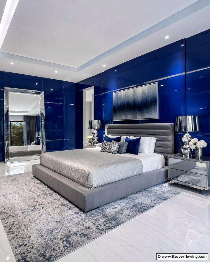 Royal Blue and Silver Combination - 25 Royal Blue Bedroom Ideas for a Regal Retreat