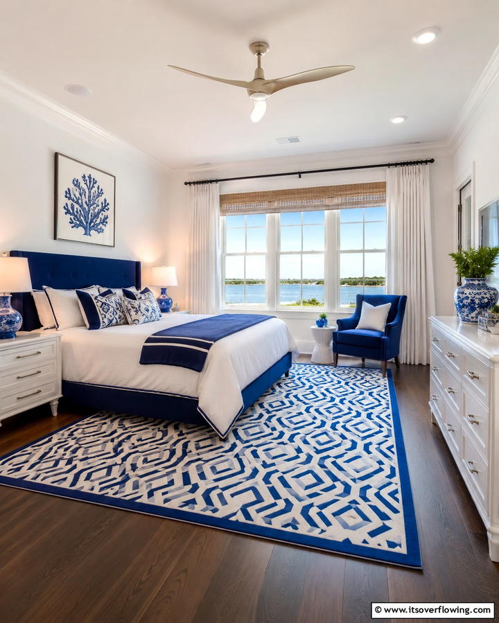Royal Blue and White Theme - 25 Royal Blue Bedroom Ideas for a Regal Retreat