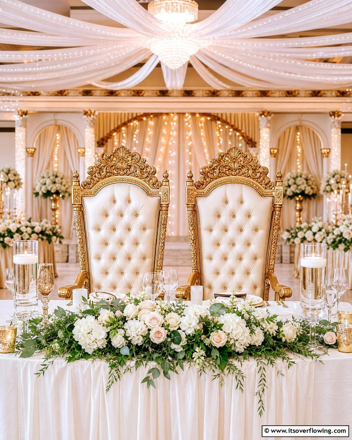 Royal Thrones for the Couple - 25 Fairytale Wedding Ideas for Your Dream Ceremony