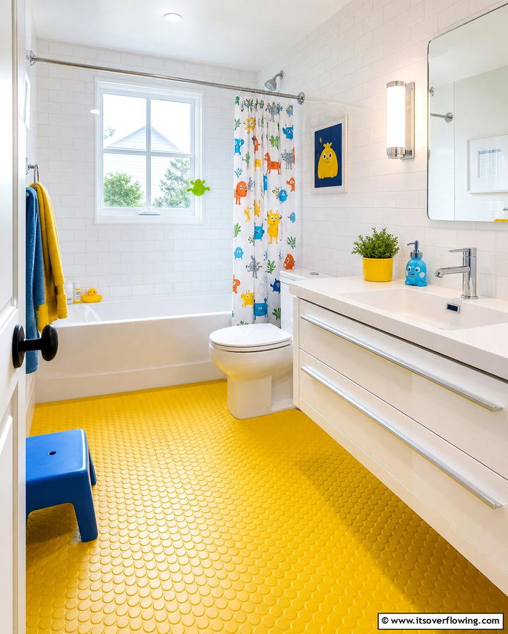 Rubber Flooring - 25 Small Bathroom Flooring Ideas for Stylish and Durable Floors