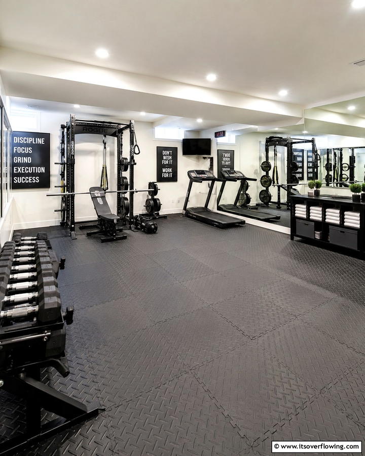 Rubber FlooringExact - 25 Basement Floor Ideas for a Functional Space