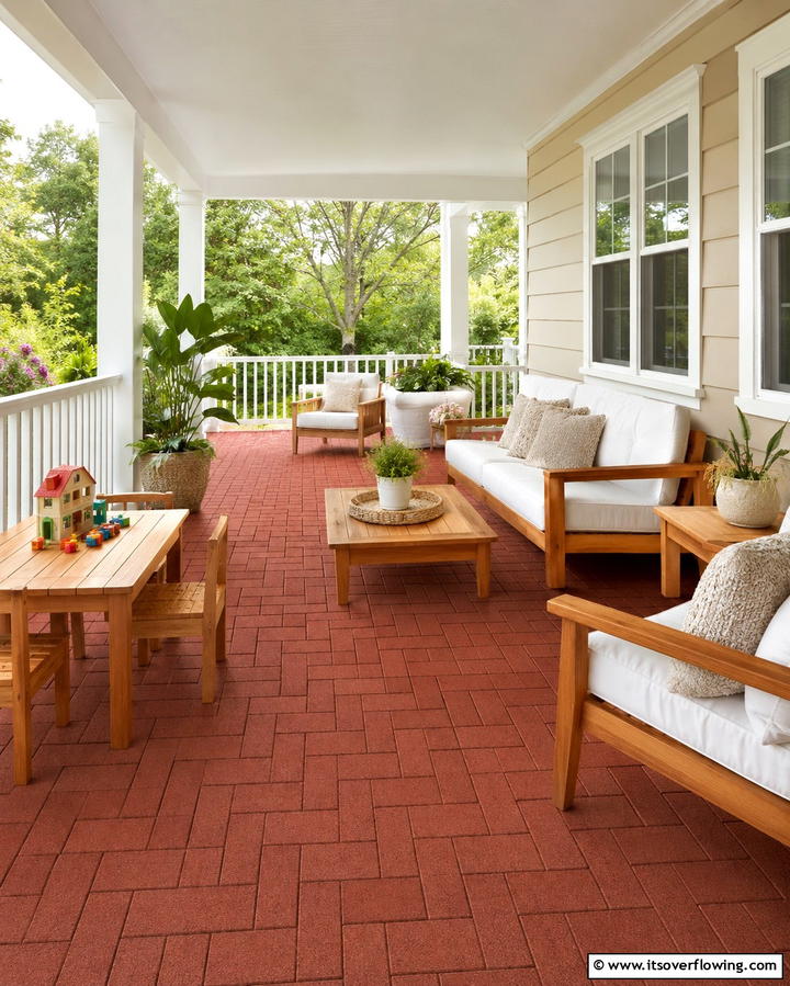 Rubber Pavers - 25 Porch Flooring Options for Stylish Outdoor Spaces