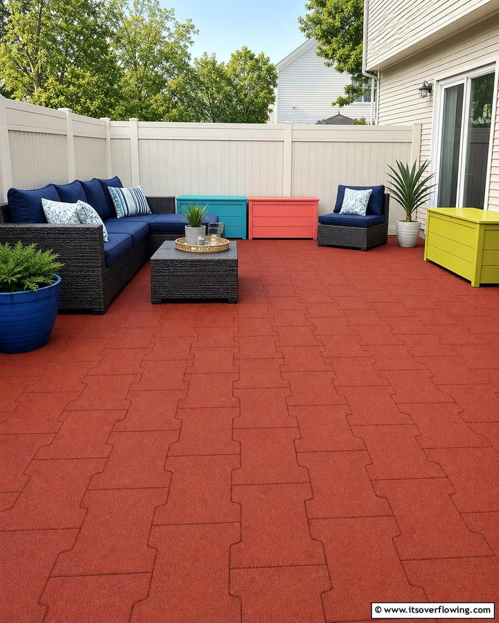 Rubber Pavers - 25 Patio Flooring Ideas to Transform Your Outdoor Space