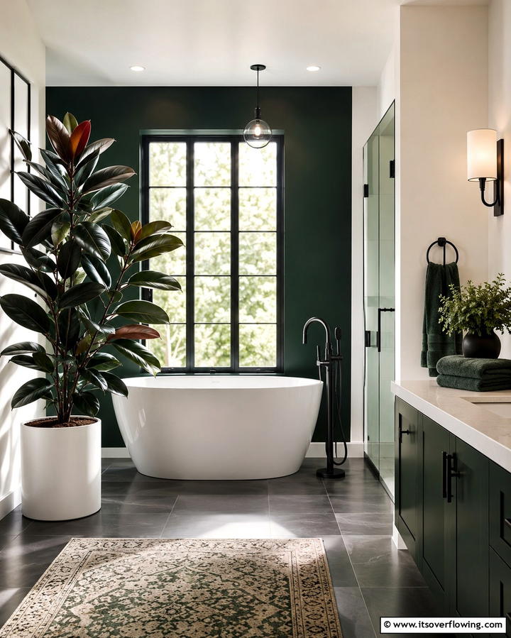 Rubber Plant - 30 Best Plants for Bathroom Spaces to Enhance Humidity & Style