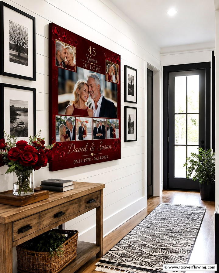 Ruby Accented Picture Collage - 25 40th Wedding Anniversary Gift Ideas They’ll Love