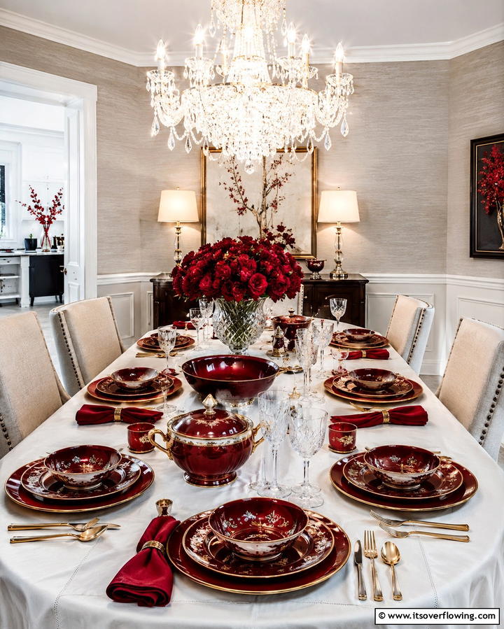 Ruby Themed Dinnerware - 25 40th Wedding Anniversary Gift Ideas They’ll Love