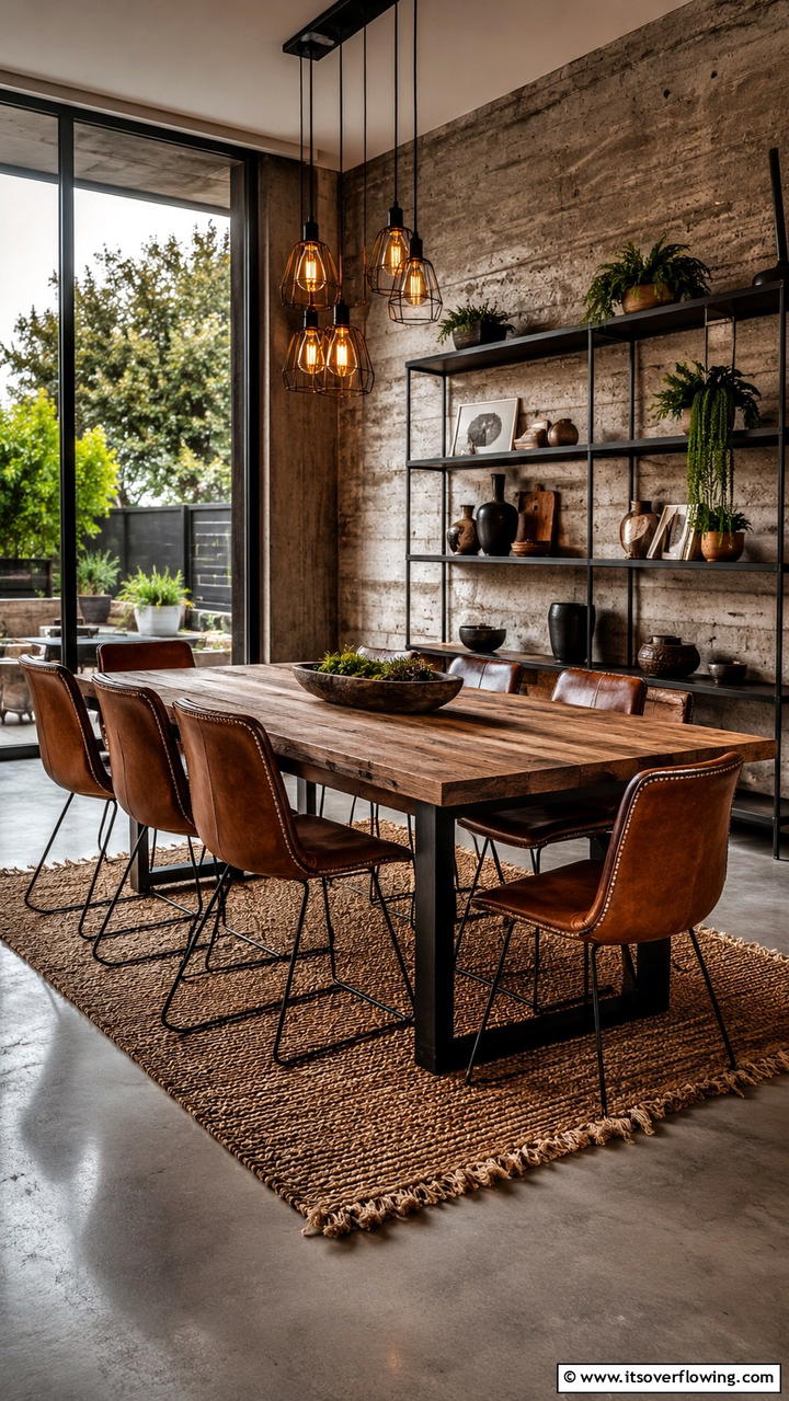 Rugged Modern Boho - 30 Boho Dining Room Ideas for Eclectic, Free-Spirited Style