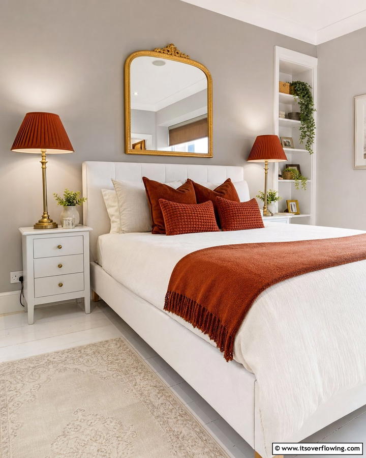 Rust Colored Lampshades - 20 Rust Bedroom Ideas for a Cozy and Inviting Space