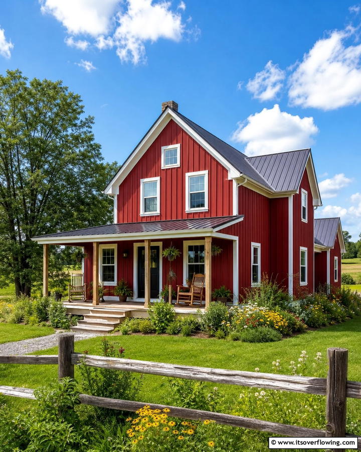 Rustic Barn Red - 25 Board and Batten Siding Colors for Curb Appeal