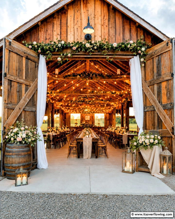 Rustic Barn Romance - 25 Dreamy Destination Wedding Ideas for a Perfect Day