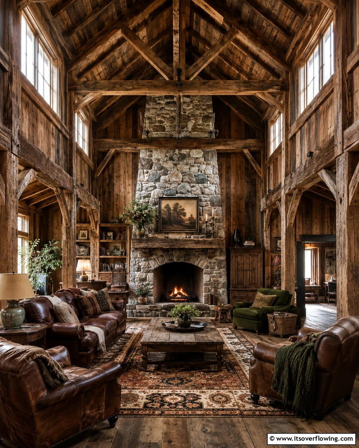 Rustic Barn Style Cathedral Ceiling - 30 Grand Cathedral Ceiling Ideas to Elevate Your Home’s Architecture