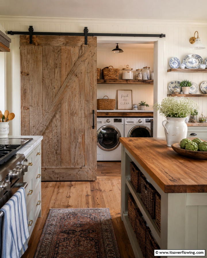 Rustic Barn Style Sliding Doors - 25 Kitchen Door Design Ideas to Enhance Your Space