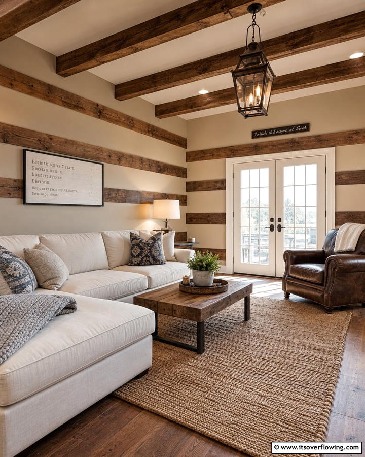 Rustic Barn Wood Accents - 30 Wall Molding Ideas to Elevate Your Interior Design