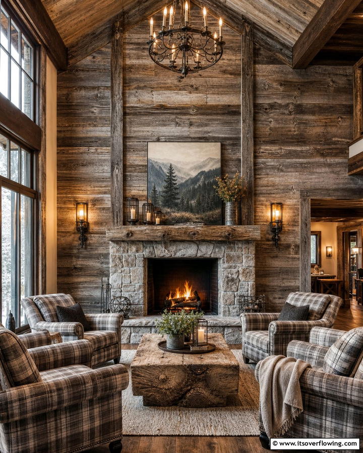 Rustic Barnwood Accent WallExact - 25 Wood Trim Accent Wall Ideas for a Warm Touch