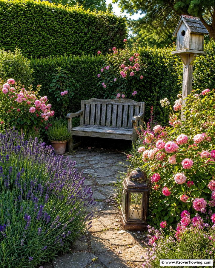 Rustic Bench Alcove - 20 Garden Nook Ideas to Create a Cozy Outdoor Retreat