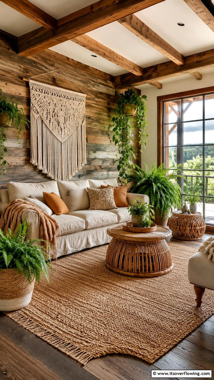 Rustic Boho Retreat - 30 Boho Chic Living Room Ideas for a Cozy and Eclectic Vibe