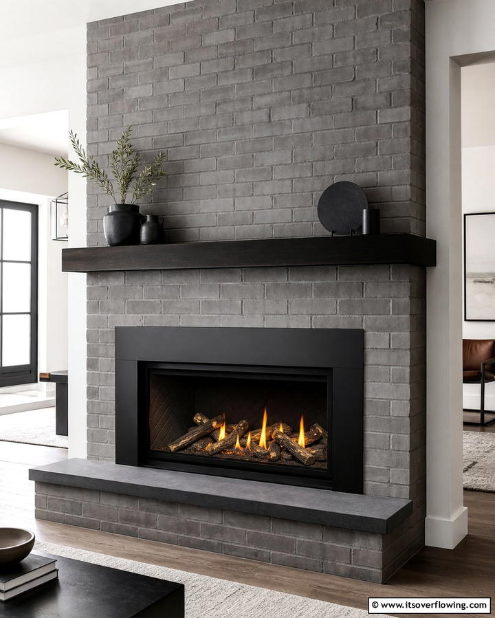 Rustic Brick Fireplace with Built In ShelvesExact - 25 Rustic Brick Fireplace Ideas to Warm Up Your Home