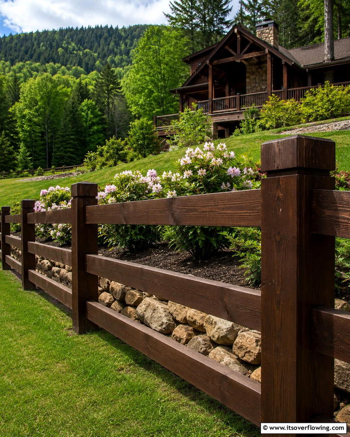 Rustic Brown - 30 Best Fence Paint Colors for Outdoor Style