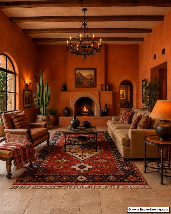 Rustic Burnt Orange - 25 Mexican Interior Paint Colors for a Vibrant and Authentic Home