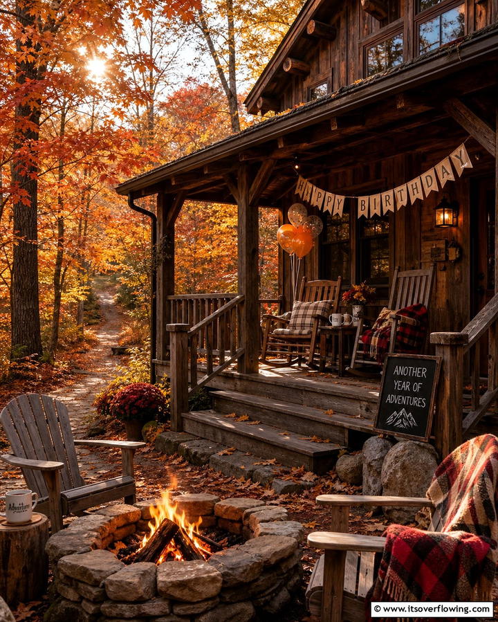 Rustic Cabin Getaway - 25 Fall Birthday Party Ideas for a Seasonal Celebration