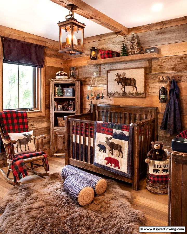 Rustic Cabin - 25 Baby Boy Nursery Ideas for a Cozy and Fun Space