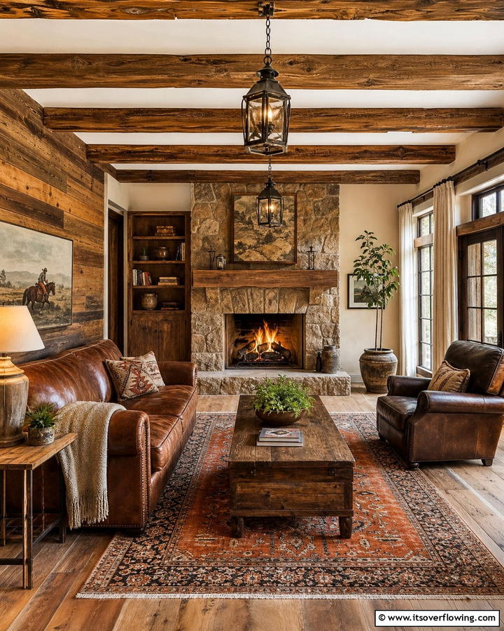 Rustic Charm - 21 Living Room Design Ideas for a Cozy & Chic Atmosphere