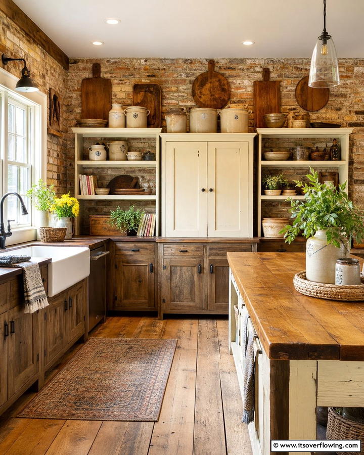 Rustic Charm Accents - 21 Farmhouse Kitchen Ideas for a Cozy, Timeless Look