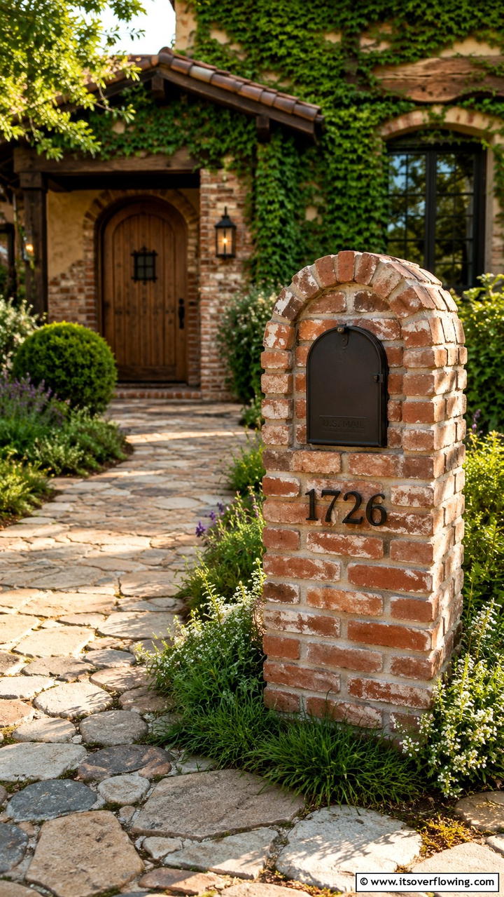Rustic Charm Brick Mailbox - 30 Brick Mailbox Ideas for a Charming Curb Appeal Upgrade