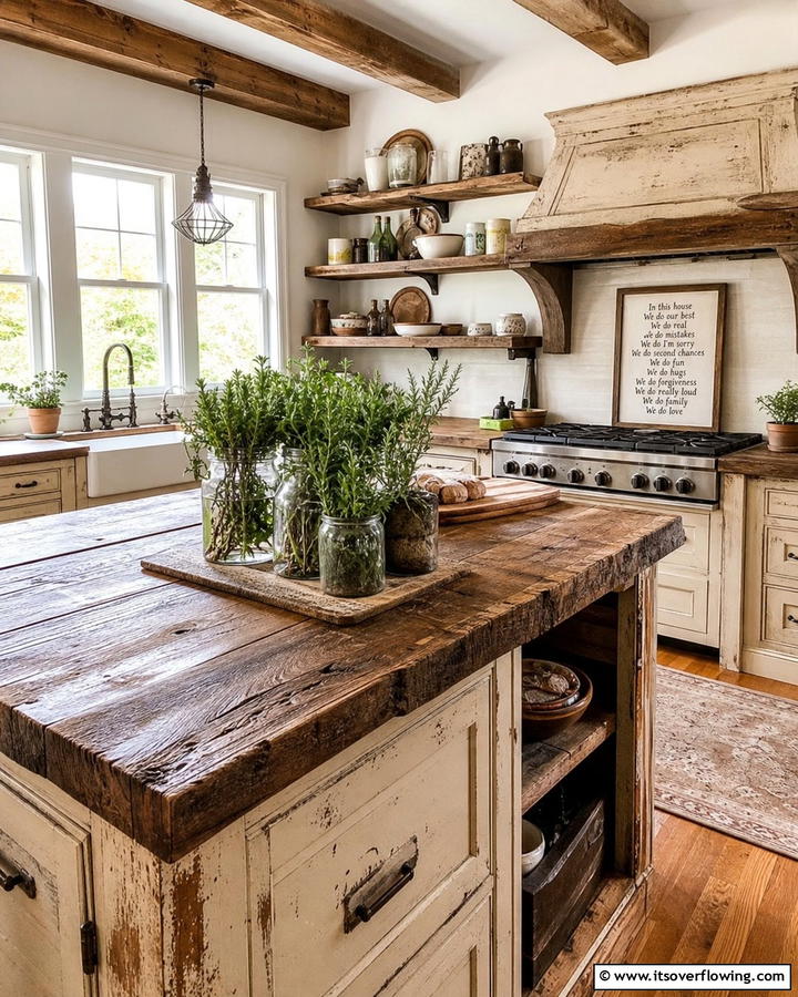 Rustic Charm Countertop Display - 30 Kitchen Counter Decor Ideas to Elevate Your Space