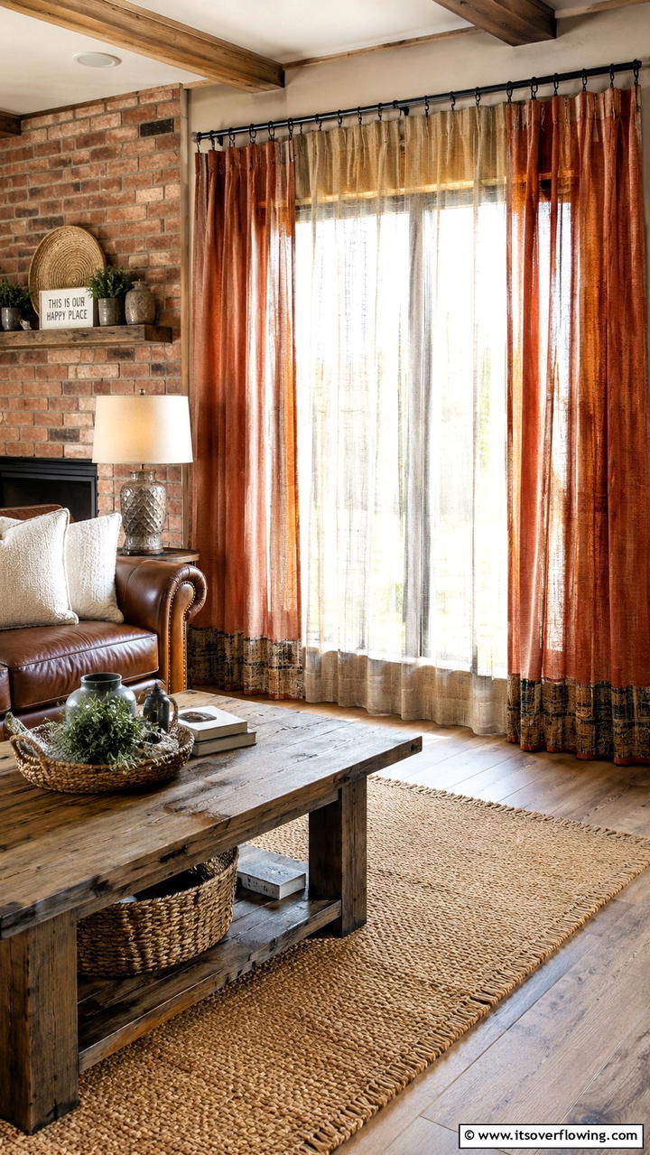 Rustic Charm Drapes - 21 Stylish Window Treatment Ideas for Light and Privacy