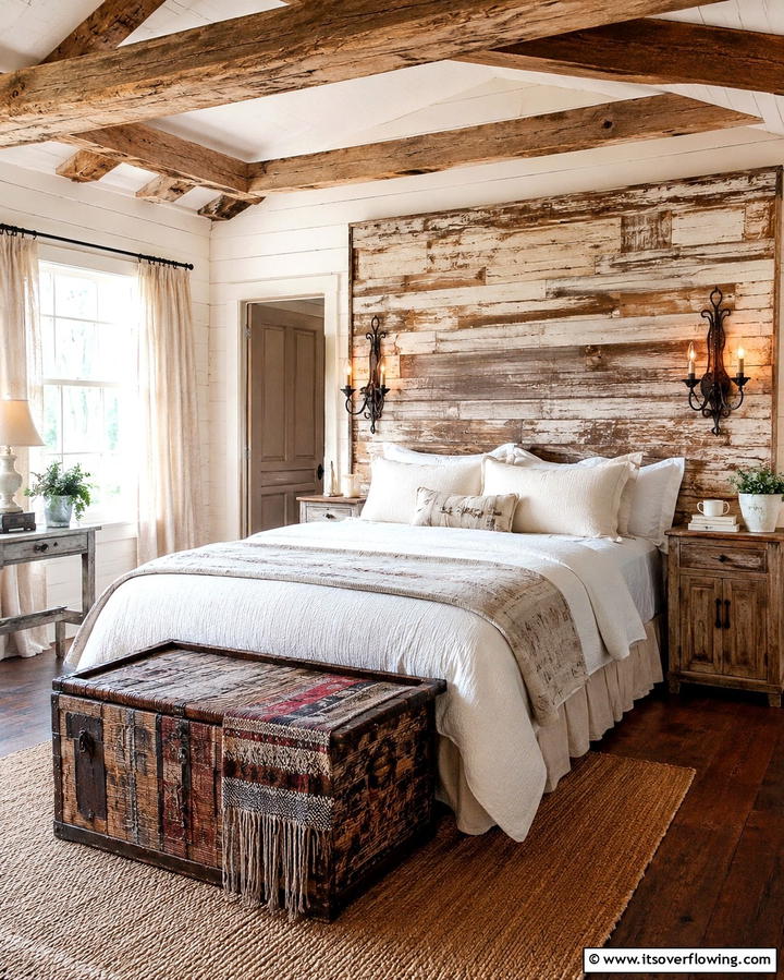 Rustic Charm Elements - 30 Relaxing Bedroom Ideas for a Serene Sleep Sanctuary