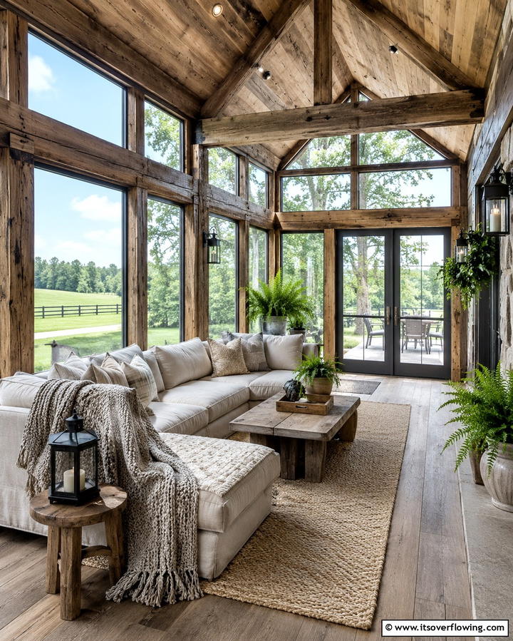 Rustic Charm Glass Porch - 25 Glass Porch Design Ideas for a Bright and Airy Space