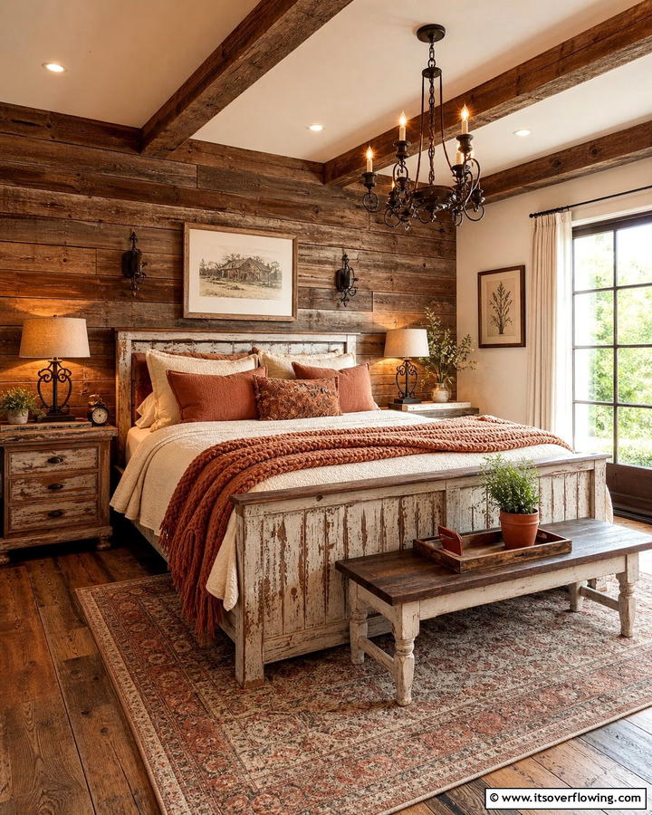 Rustic Charm Haven - 21 Master Bedroom Ideas for Luxurious and Relaxing Retreats