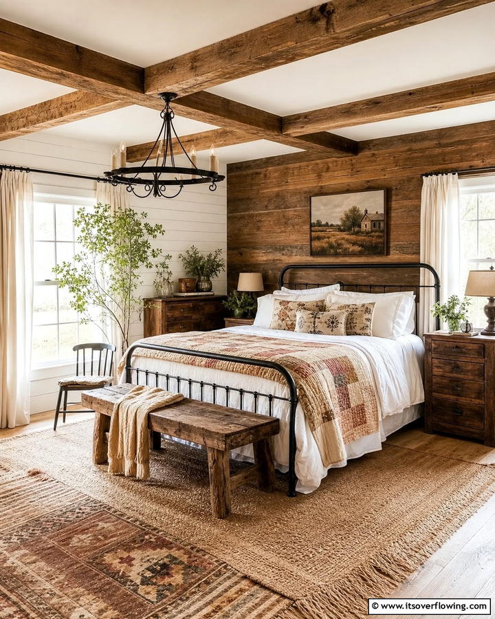 Rustic Charm Retreat - 21 Farmhouse Bedroom Ideas for Rustic Comfort