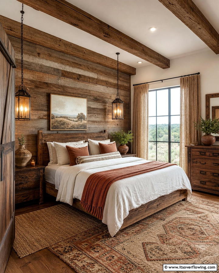 Rustic Charm Sanctuary - 21 Primary Bedroom Decor Ideas to Enhance Personal Space