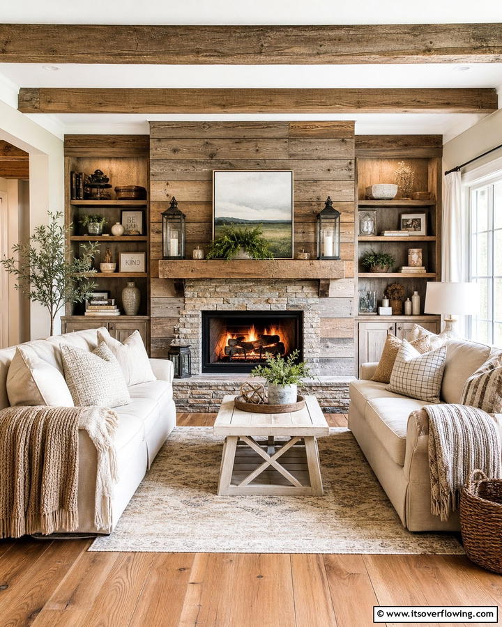 Rustic Charm Shiplap Fireplace - 21 Shiplap Fireplace Design Ideas to Cozy Up Your Home