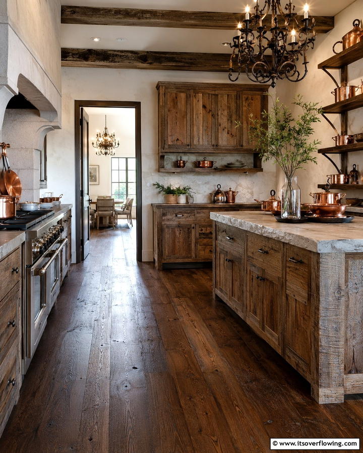 Rustic Charm with Dark Wood FloorsExact - 25 Kitchen With Dark Wood Floors Ideas for Elegance