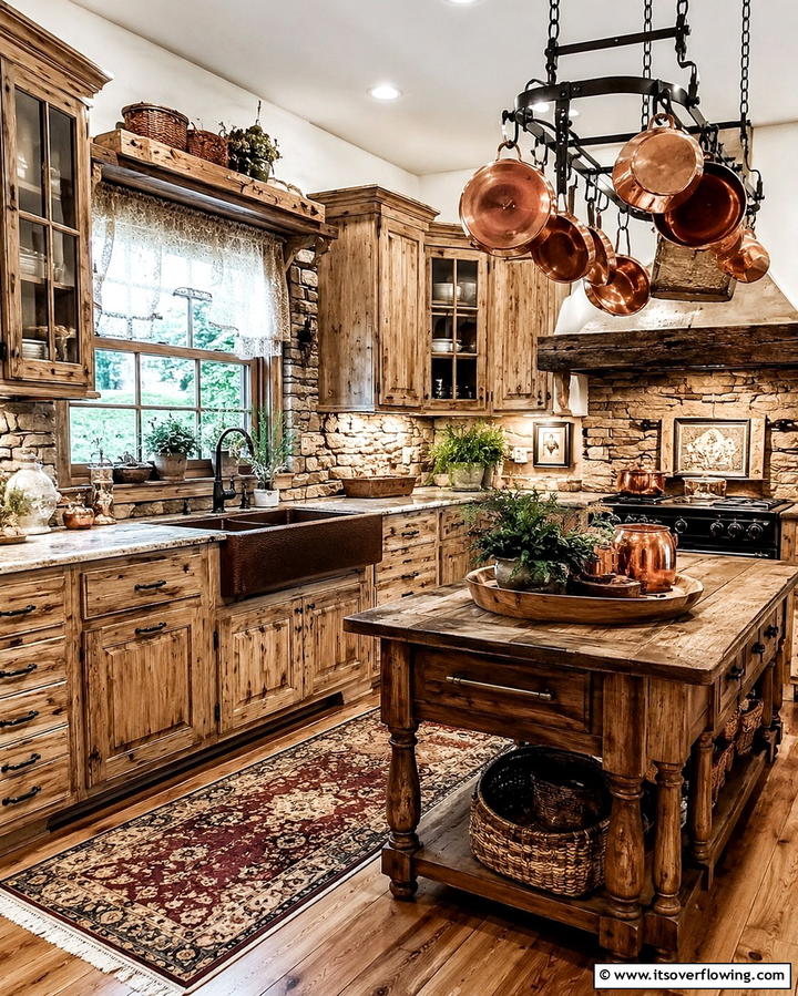 Rustic Charm with Distressed Maple - 25 Maple Kitchen Cabinets Ideas for a Warm Look