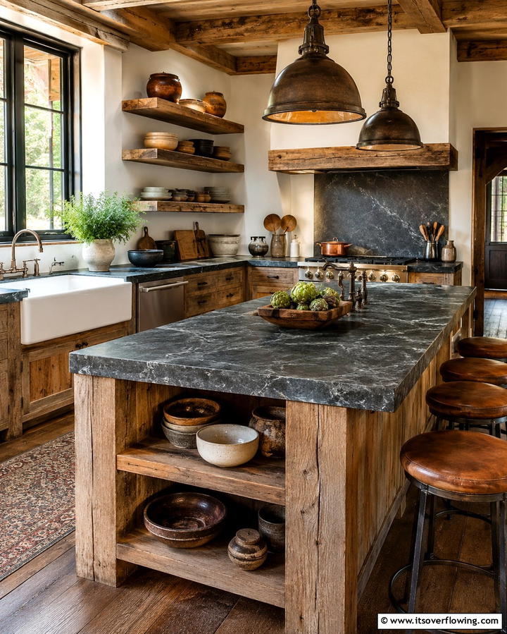 Rustic Charm with Farmhouse Appeal - 25 Soapstone Kitchen Countertops Design Ideas